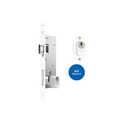 Fechadura Stam 601 Rolete Estreita Branco