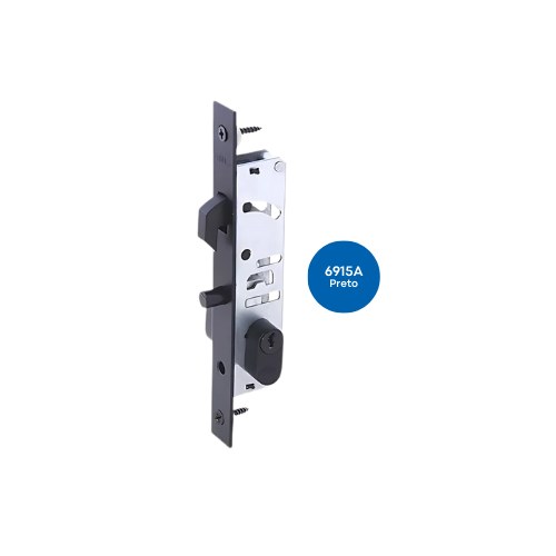 Fechadura Arouca 6915A Porta Correr Suprema/gold FRA820 Preta